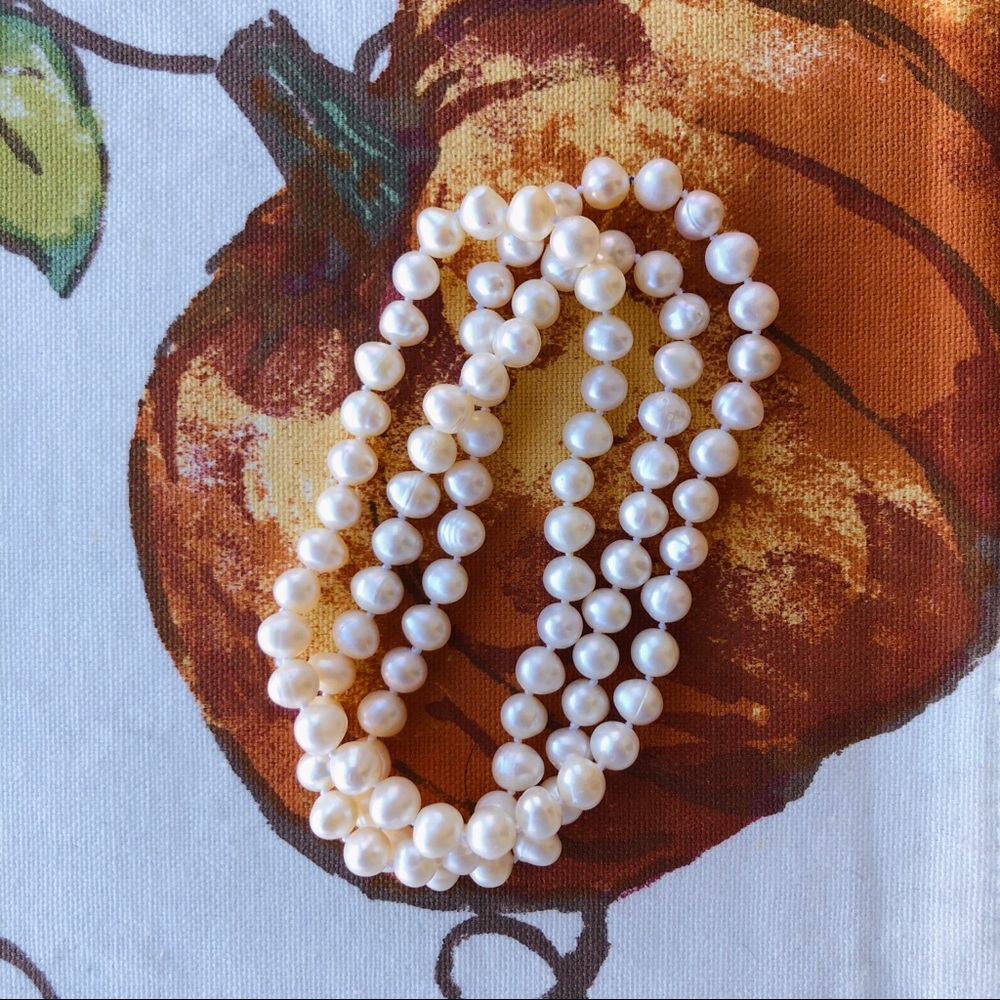 Real 28 Inch Freshwater Pearl Necklace